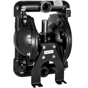 VEVOR Air-Operated Double Diaphragm Pump 1 inch Inlet Outlet Aluminum 35 GPM Max 120PSI, Nitrile Diaphragm, QBY4-25L-1inch-35