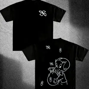Richie Rich T-Shirt, Vintage Cartoon Money Graphic Tee, Funny Retro Streetwear Top, Viral TikTok Shirt, Fashion Cotton, Full Size, Full Colors, For Women