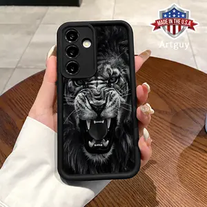 Case for Samsung S24 ultra plus S25 S23 S22 Ultra Plus Fierce Lion Advanced fashion gift Anti-Scratch Shockproof Soft Silicone Protective Cover