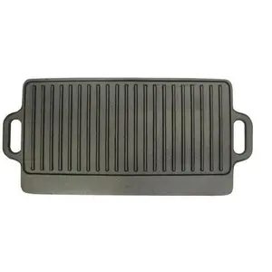 MBR Industries BC-65364 Cast Iron 20 in. Reversible Camping Grill Griddle