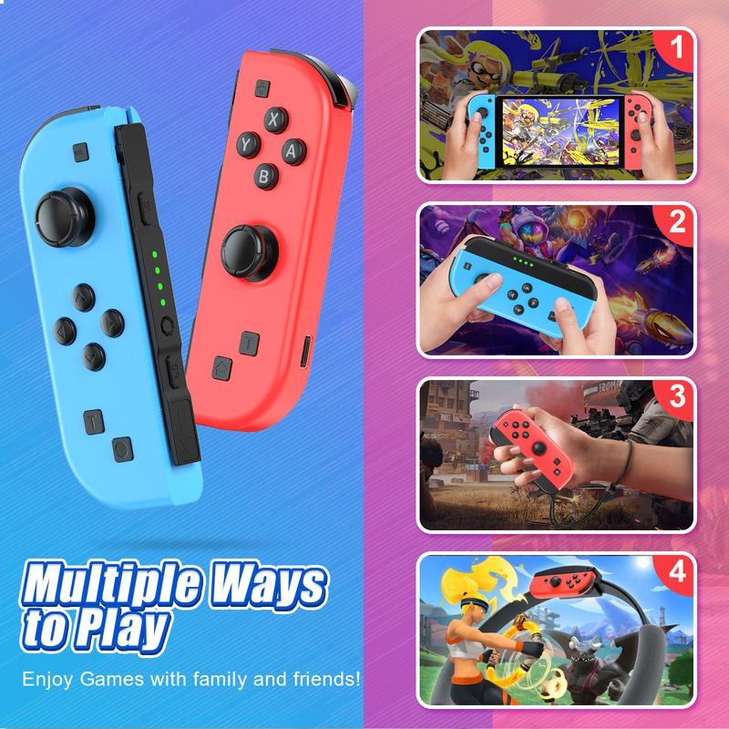Wireless Joypad Controller for Nintendo Switch, for Switch Joy Con, L/R Controllers Support Dual Vibration/Motion Control/Wake-up Function, for Switch Joycon Pair