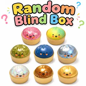 4/8PCS Blind Box Squishy Toys, 2026 New Glitter Dumpling Steamed Bun Fidget Set, Slow Rising Sensory Squeeze Toy for Stress Relief, Anxiety Relief, Party Favors & Gifts