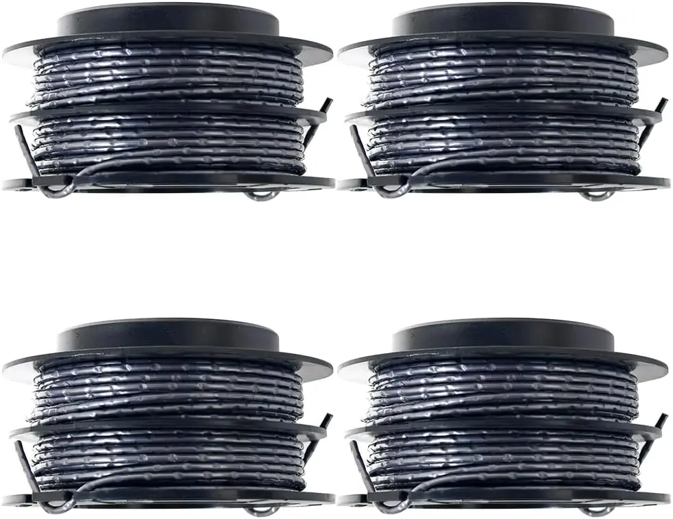 Dual Line 0.080-in Bump-Feed Replacement Spool for Kobalt 40v String Trimmer KST 130X, KST 130X-06, Replacement Parts for Kobalt KST 130X-06 String Trimmer Spool line Model #2905303 (4 Pack)