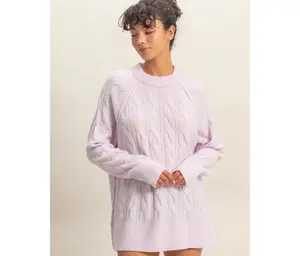 Lavender Dreams Cable Knit Sweater