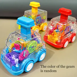 Exciting Inertia-Powered Transparent Gear Race Car - Durable, Safe & Drop-Proof Toy for Boys | Educational STEM Play | Perfect Holiday Gift | Red/Blue, Return Speed, Educational Puzzle Birthday Gifts Ideas