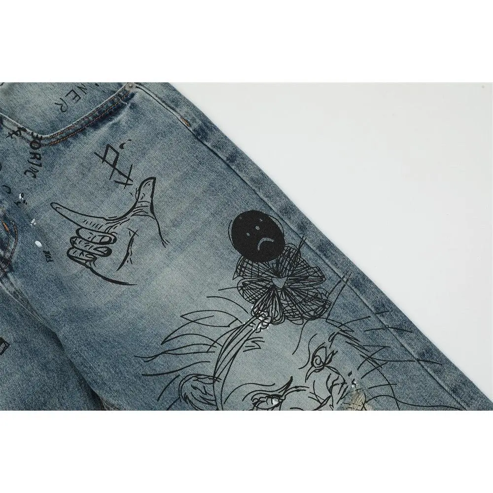 Graffiti Printing Skinny Jeans For Men - TikTok Shop Graffiti Printing Skinny Jeans For Men - TikTok Shop