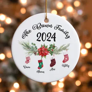 Custom Family Name Ornament family Ornaments personalized Family Ornaments custom Family Ornament With Names And Year Our First Ornament