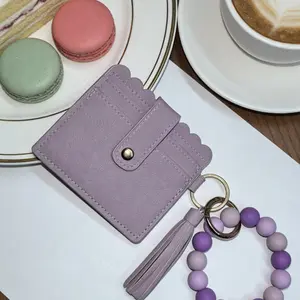 Trendy Lavender Wristlet Keychain Wallet | TikTok Made Me Buy It Scalloped Card Holder | Spring Fashion Essential#TikTokFinds #ViralTikTok #PastelAccessories #LavenderWallet #BeadedWristlet #TikTokMadeMeBuyIt #EverydayCarry #WristletWallet #CardHolder