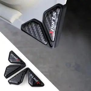 2 count  Door Corner Guards, Carbon Fiber Auto Front Door Edge Guards, Anti-  Door Corner Protector Sticker, Universal  Accessories Decoration (Black )