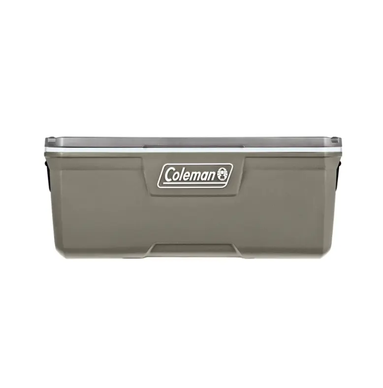 Coleman Classic 120 Qt Hard-Sided Cooler, Ice Chest, Insulated Ice Chest, Silver Ash