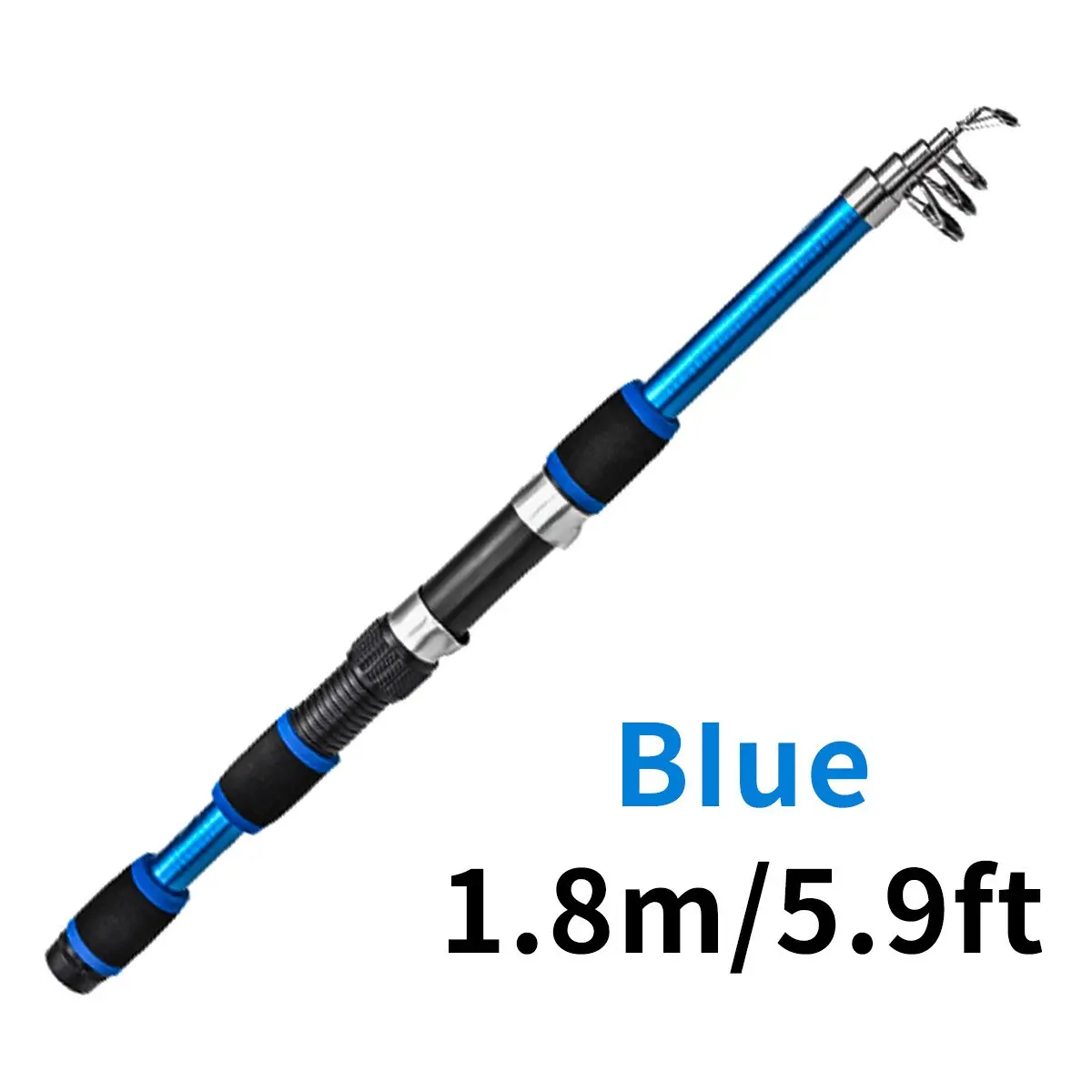 New 1.8m Children Fishing Rod Lightweight Portable Travel Telescopic Rod Fishing Tackle, Good Hard Feel, Suitable for Parent-Child Travel Outdoor Fishing Equipment
