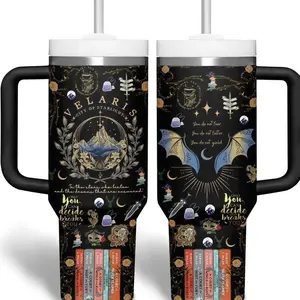 Velaris City Of Starlight  bookish 40oz Tumbler, ACOTAR Tumbler, The night Court Tumbler, Dark Academia drinkware