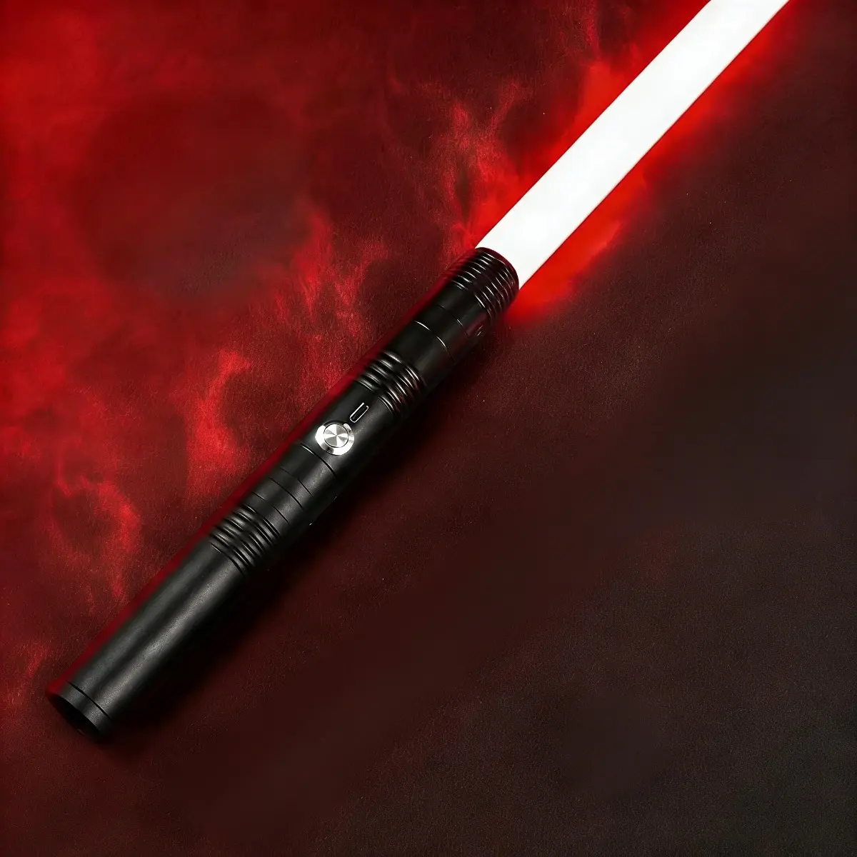 JQTOYD Lightsabers 1 Pack Heavy Dueling Lightsabers with RGB 3 Sound Modes & Vibration, 2-in-1 Rechargeable Double Bladed Light Sabers for Adults Kids Cosplay Halloween, Birthday Gift