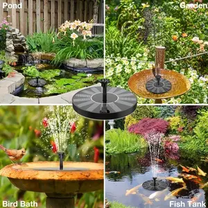 Round Floating Fountain, Pool Decorative Fountain, Bird Bath Bird Feeder, Solar Fountain Pump - for bird baths, ponds, gardens, swimming pools and aquariums