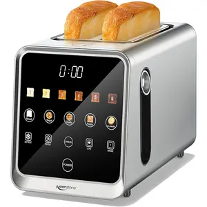 Digital Smart Toaster with TouchScreen, Dual Control Panel, Single Slot Toasting, Timer, Reheat Defrost, Stainless Steel for Bagels Bread Waffles