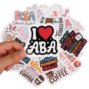 ABA Sticker Pack 20 Count - Fun Motivational Decals for ABA Therapy Enthusiasts - Waterproof Vinyl - Perfect for Personalizing Laptops, Water Bottles, Notebook,s Helmet,s and Snowboards law resistance
