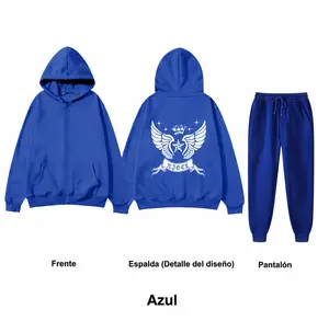 Conjunto de sudadera y pantalon con cremallera y diseno en la parte trasera 100% poliester unisex ideal para otono e invierno  Womenswear Clothes Long Sleeve Trouser Gamis