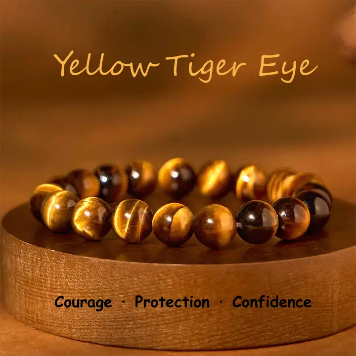 AAA Grade Yellow Tiger Eye Bracelet Natural Crystal for Courage Boost Energy Shield Wealth Protection Body Balance Spiritual Insight
