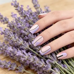 Vintage Fashion 80s Memphis Geometric Nail Art, Dynamic Color Block Design, Y2K Retro Style Nails, Single Item Pack