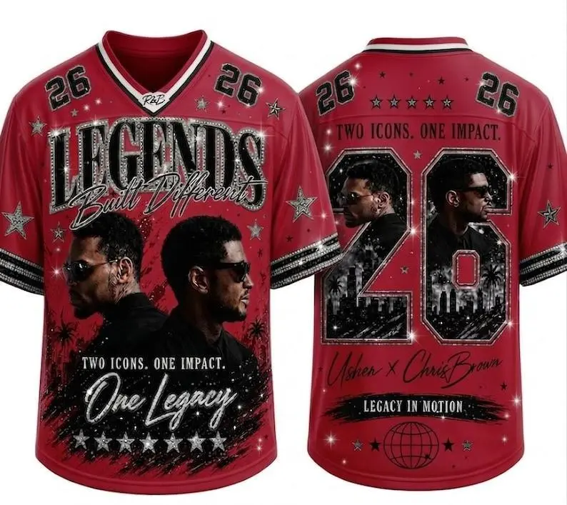 R&B Legends Football Jersey – Concert Fan Shirt, 2026 Tour Fan Apparel, Music Merch Outfit for Men Women