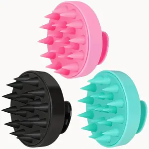 6-piece Soft Silicone Shampoo Brush Set, Head Shampoo Brush, Bath Brush, Silicone Meridian Bath Massage Comb
