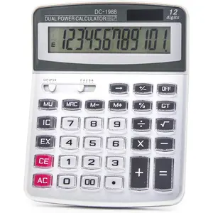 Desk Calculator 12 Digits  LCD Display,Big Buttons Dual Power Solar Calculator for Office,Work,Business, and School