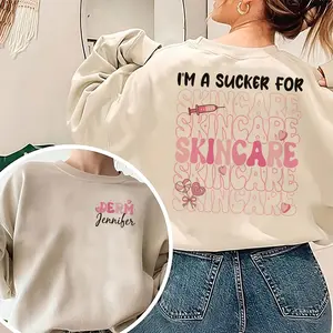 I'm A Sucker For Skincare Sweatshirt, Dermatologist Shirt Gift Idea, Shirt For Skincare Lover, Dermatology Nurse Gift, Esthetician both side