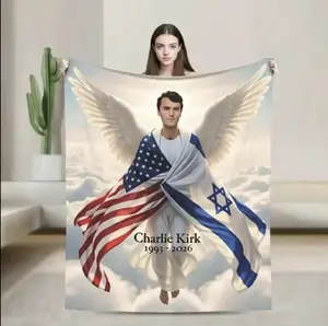 Charlie Kirk Themed Plush Blanket Super Warm Flannel Throw Ultra Soft Durable Fabric All Season Comfort Perfect For Living Room Bed Use Machine Washable Bedspread Essential