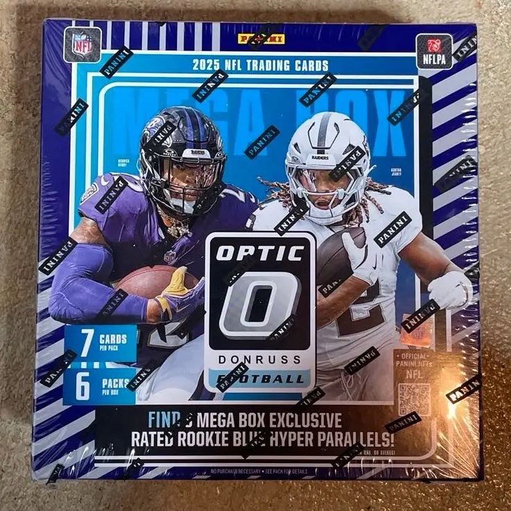 PANINI 2025 NFL Optic Mega Blue Box Pack Sports Trading Cards ...