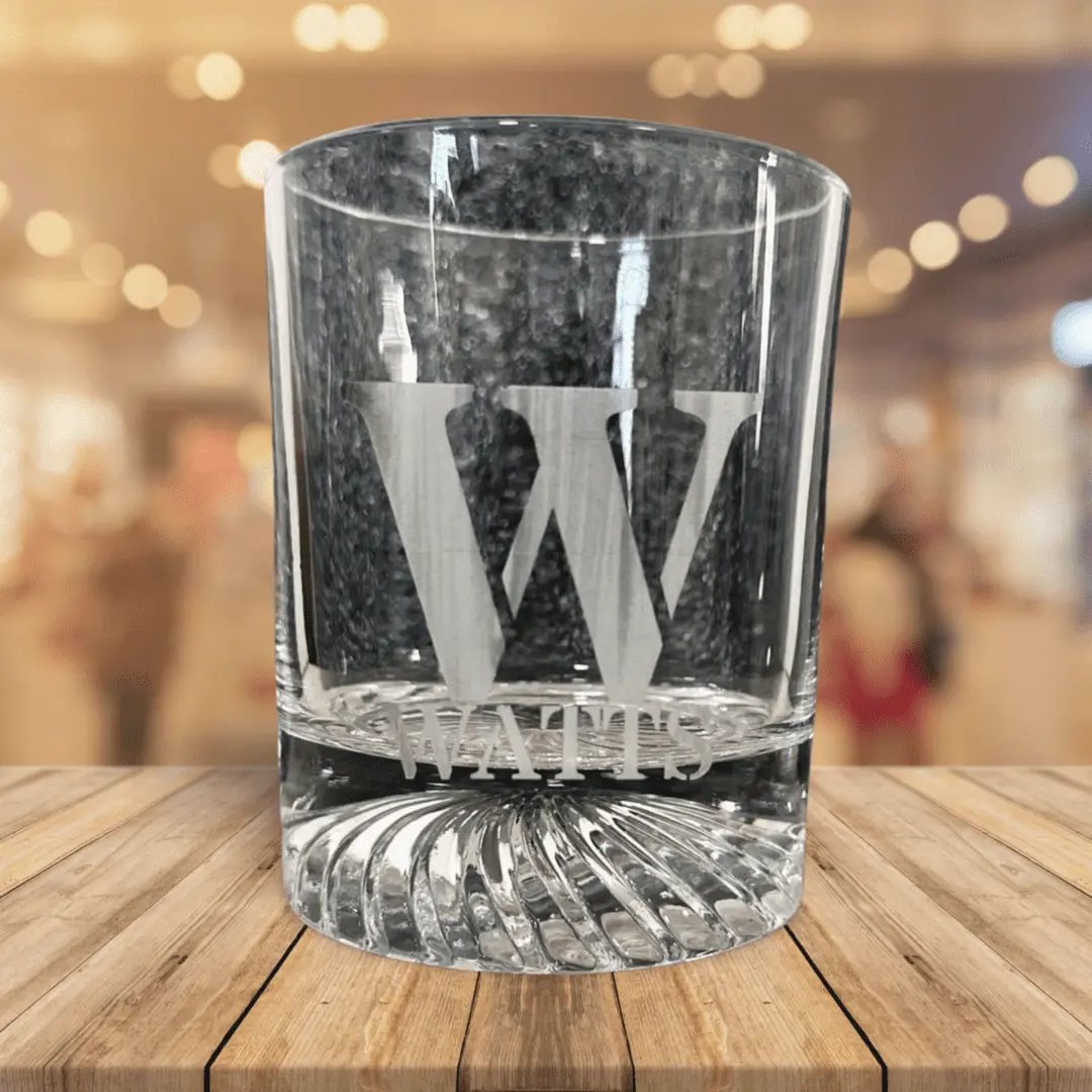 Custom Laser Engraved Bourbon Glasses - Set of 4