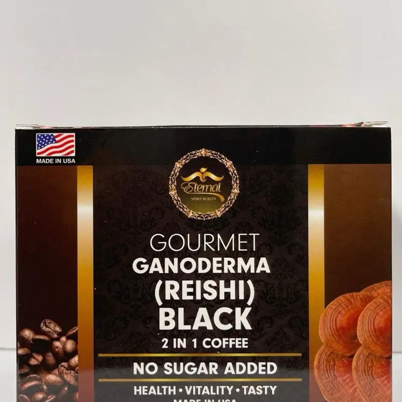 Eternal Spirit Beauty Café Oscuro Ganoderma Black Gourmet Coffee No Sugar Added Made in USA 2 in 1 Blend for Coffee Enthusiasts