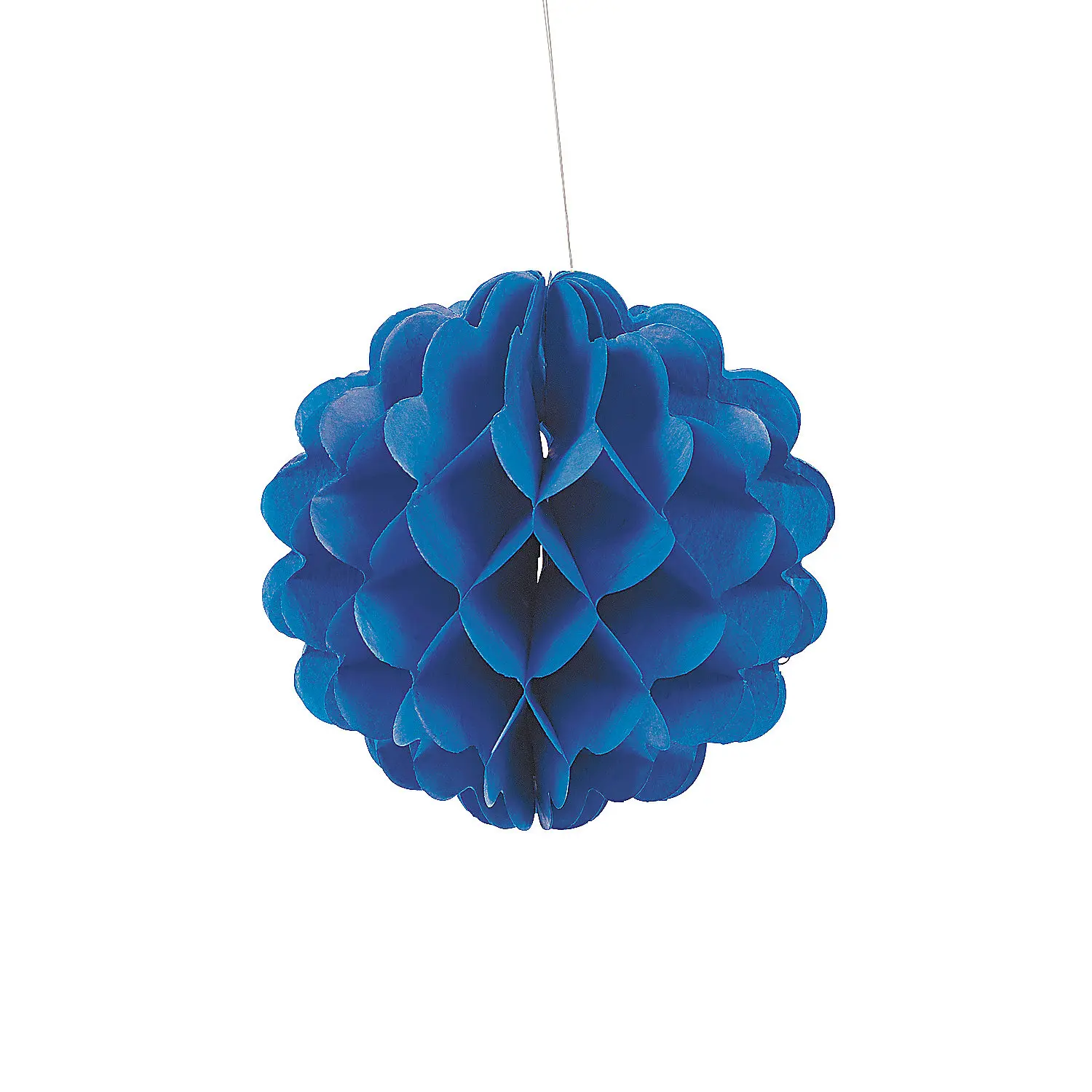 8-Inch Reusable Blue Hanging Honeycomb Tissue Ball Decorations - 12 Pcs, Easy Install Party Supplies, Home Decor for Christmas, Birthday Decor, Baby Shower, Homecomings, Wedding