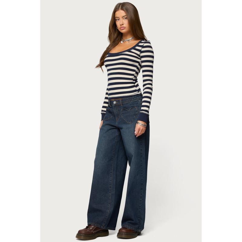 Rainey Striped Long Sleeve Top