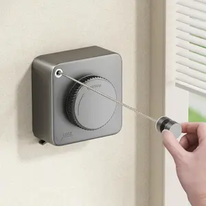 Adjustable Indoor Outdoor Clothesline, Stainless Steel Wall Mounted Line, Non-Sagging Laundry Rope for Home & Garden Use, Wall Mounted Clotheslines