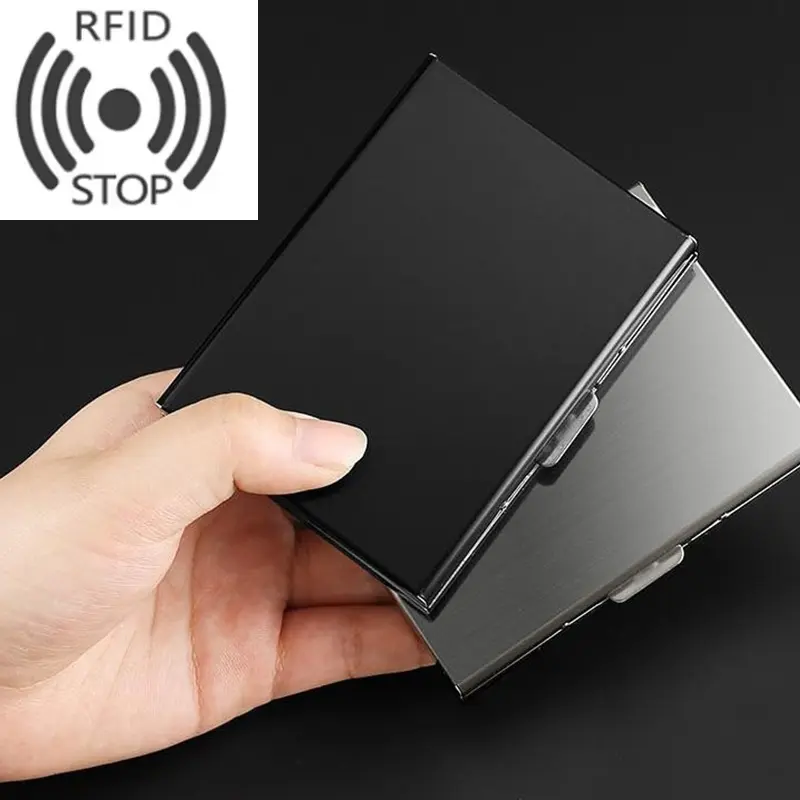 RFID Blocking Metal Credit Card Holder - Compact Pocket-Size Business Minimalist Wallet, Slim Anti-Scan Premium Aluminum Case for 6+ Cards, Portable for Camping & Hiking, Skimming Protection summervibes - TikTok Shop RFID Blocking Metal Credit Card Holder - Compact Pocket-Size Business Minimalist Wallet, Slim Anti-Scan Premium Aluminum Case for 6+ Cards, Portable for Camping & Hiking, Skimming Protection summervibes - TikTok Shop