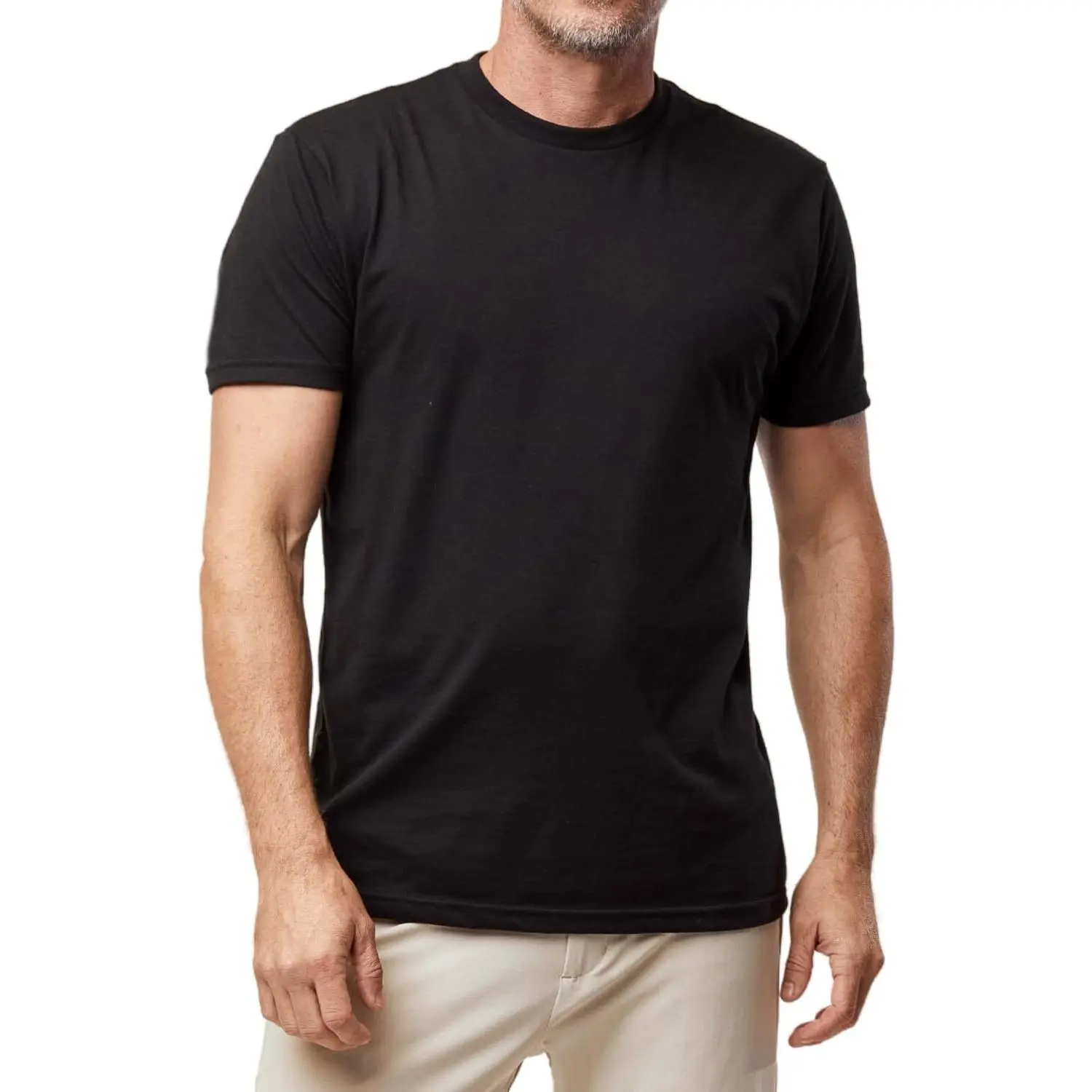 Men's Crew Neck T-Shirts - Fresh Clean Threads Menswear Tops, Short Sleeve, Fitted Style, Soft Comfy Cotton-Poly Fabric, Breathable, Tag-Free Comfort, Clothes, Small, Coral, Shortsleeve, Casual, Round Neck