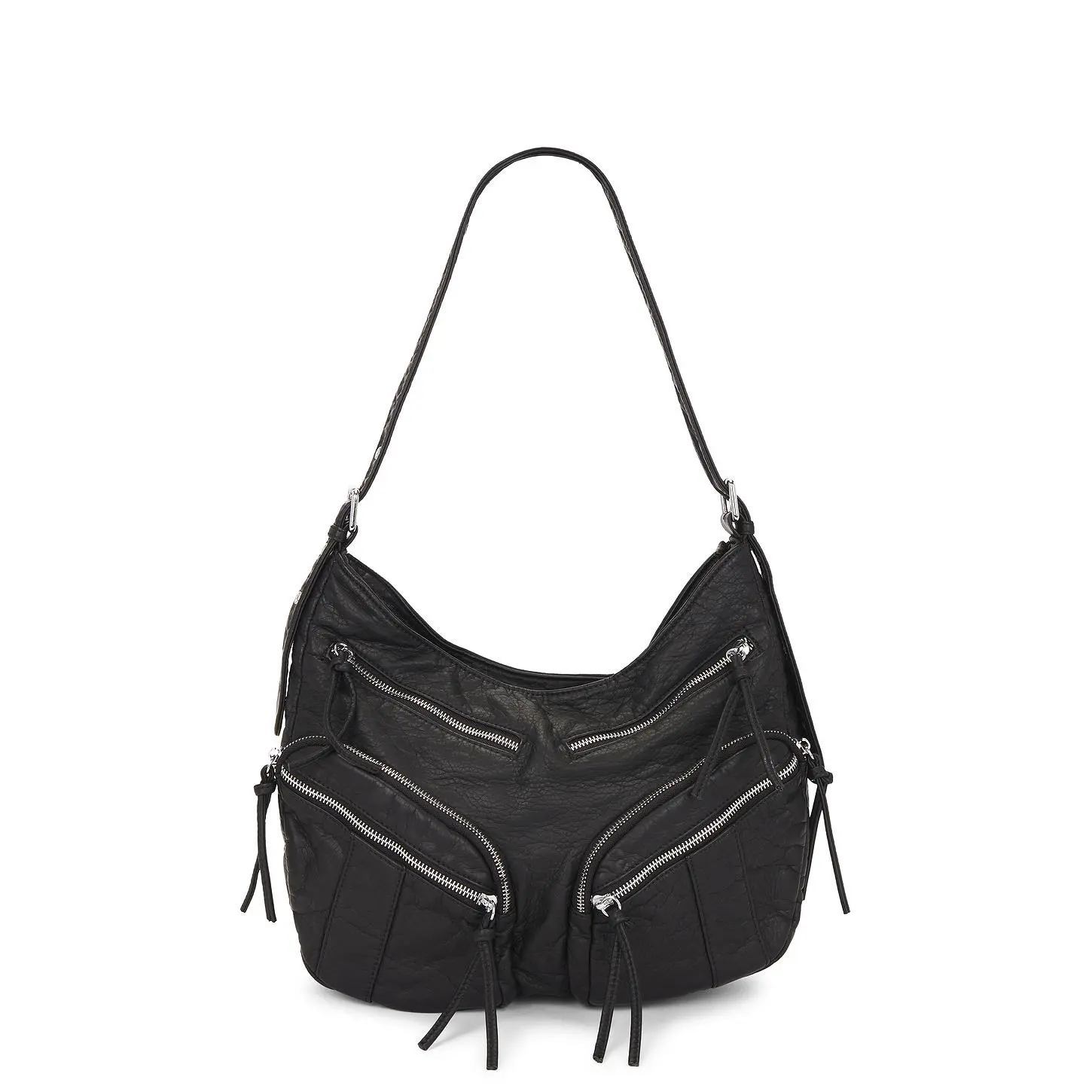 8 Other Reasons Leather Shoulder Bag in Black