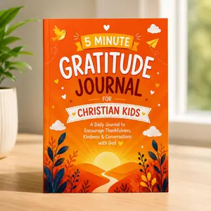 5 Minute Gratitued Journal for Christian Kids: A Full-Color Daily Diary for Thankfulness, Kindness, and Conversations with God for Age 6-12