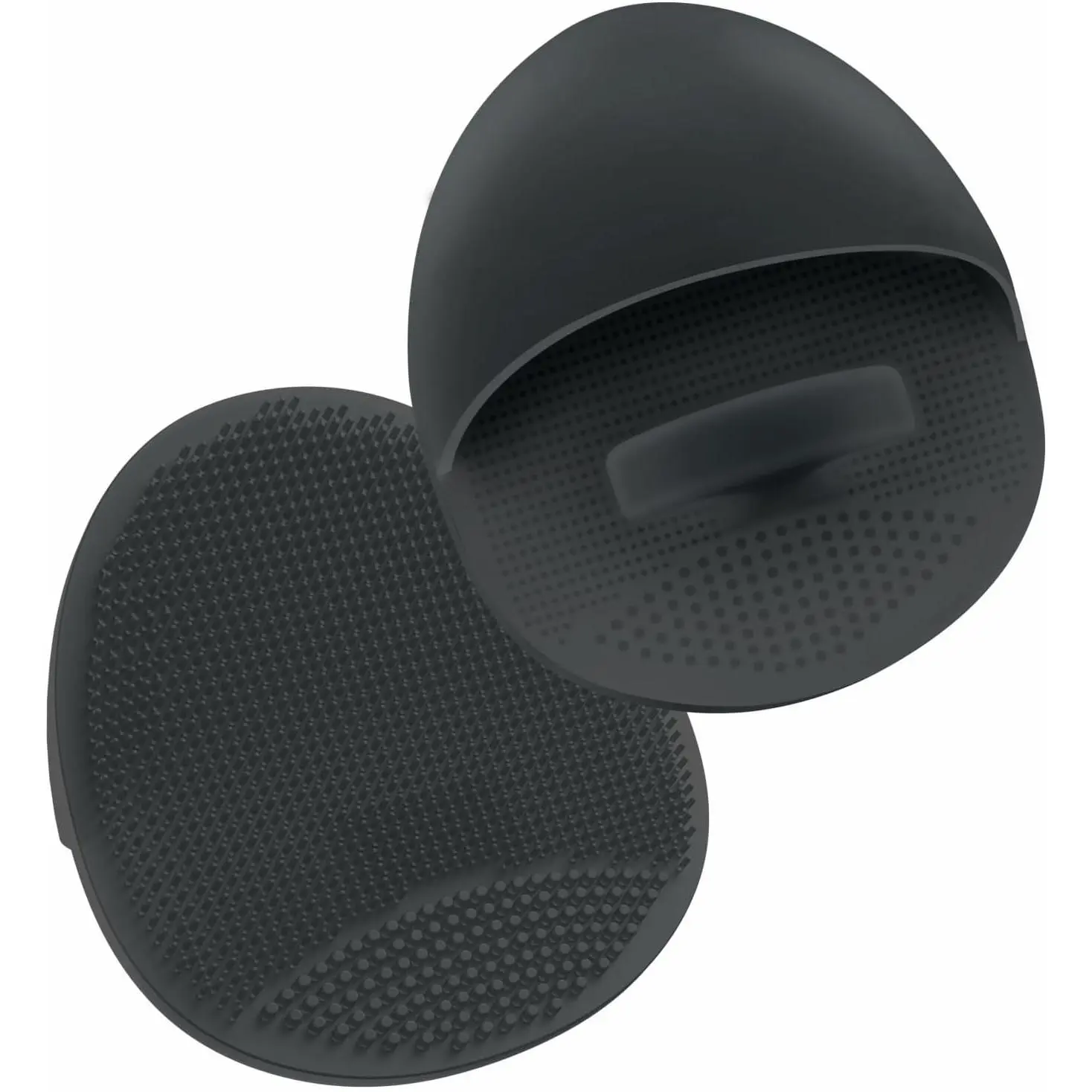 Soft   Scrubber Exfoliator 2 Pack, Handheld Manual Facial Cleansing Brush,  Washing Pad for Pore Cleansing Blackhead Removing Massaging (Black*2)