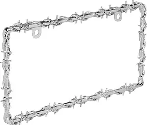 Universal Barbed Wire Design License Plate Frame - 12.5"L x 0.25"W