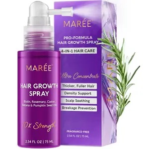 Hair Growth Spray with Rosemary & Caffeine MAREE – Hair Growth Oil Spray for Thinning Hair, Hair Thickening & Scalp Care for Women & Men