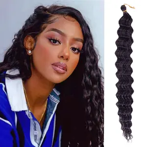 Crochet Wig DEEP Curly Hair Extension Synthetic Natural Realistic Curly Hair Curtain Dreadlock Hair Extension Braid
