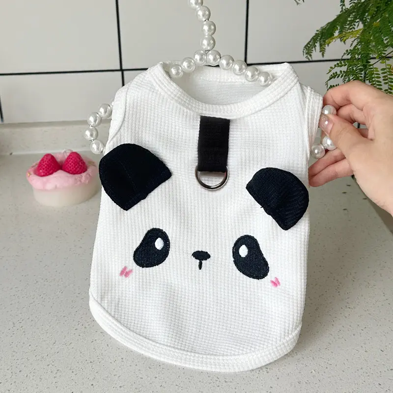 Cute Cartoon Face Pattern Pet Vest, 1 piece Breathable Lightweight Pet Clothes for Small Dogs, Pet Clothes for Daily Wear, Clothing, Puppy Clothes