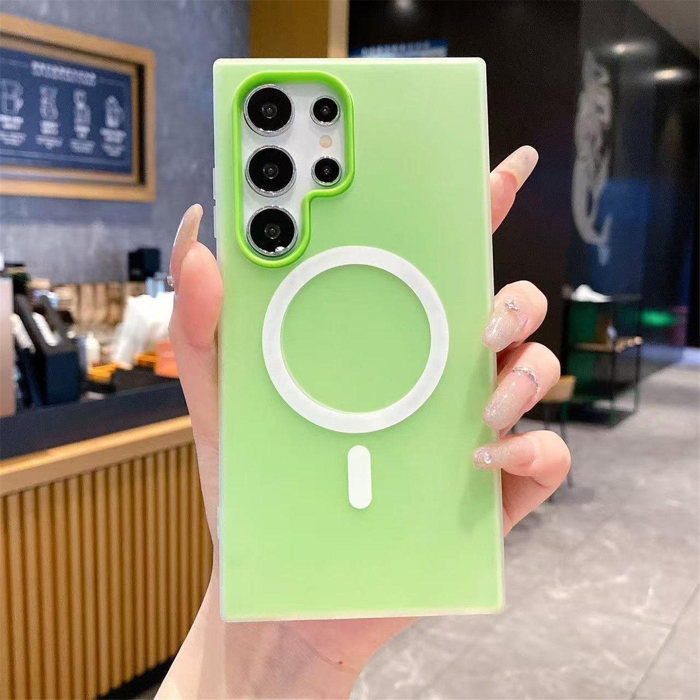 Candy color 2-in-1 phone case, supports Magsafe charging, frosted soft case shock-absorbing protective cover, suitable for Samsung S26 S25 S24 S23 S22 A56 A55 A54 A36 A35 A26 A25 A17 A16 A15 & iPhone case.A195, Smartphone, Handheld, Cellphone
