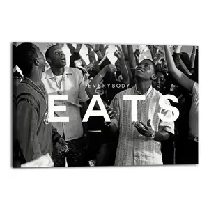 Funny full Everybody Eats Wall Decor Art, Waterproof Canvas painting Poster, Artistic Poster for Bathroom, Bedroom, Kitchen and Living Room, and A Perfect Gift for Home Modern Abstract Design Diy Decorative Decoration