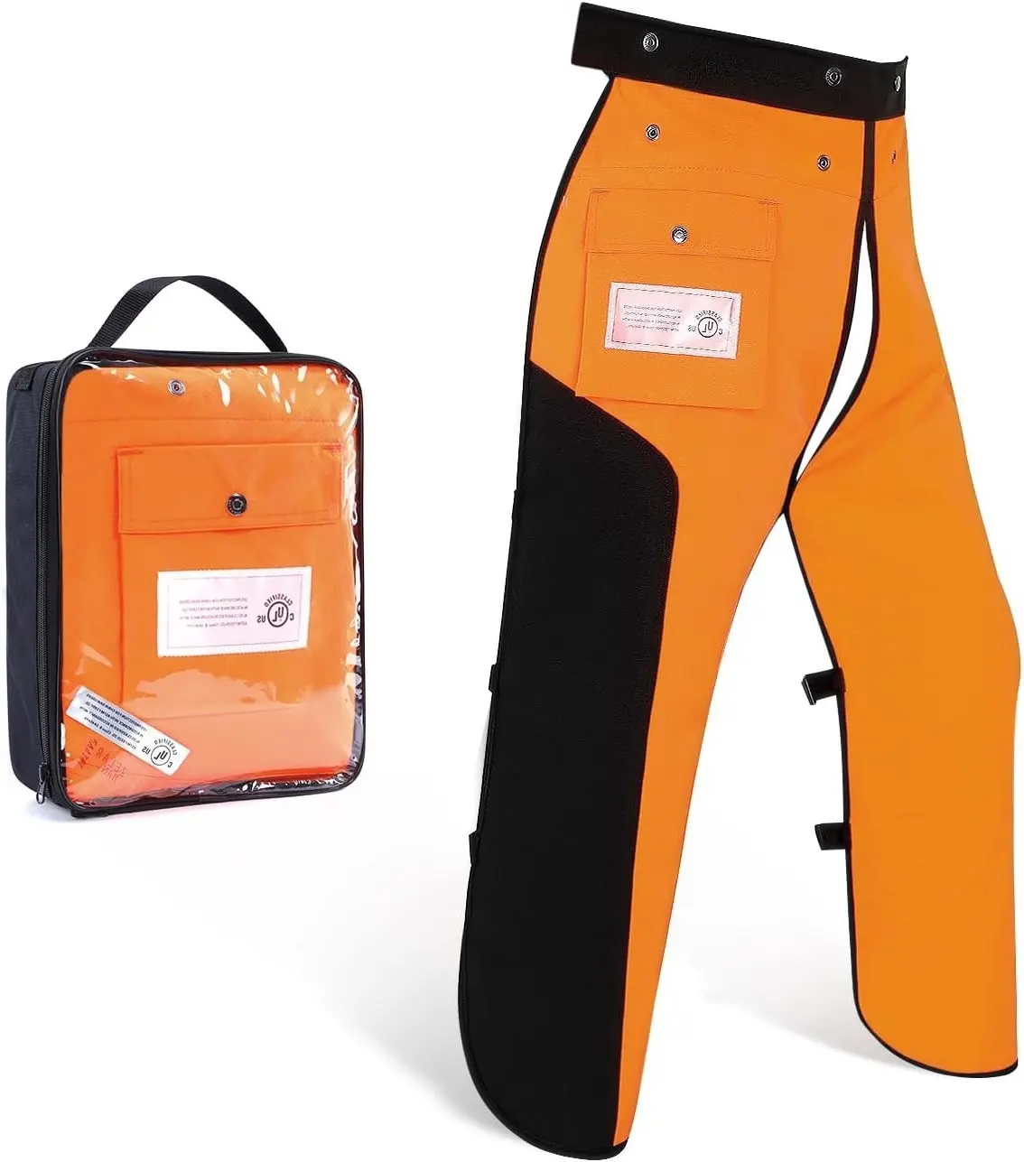 8-Layer Chainsaw Protective Chaps Apron Wrap, Adjustable Safety Pants for Men & Women Loggers and Forest Workers