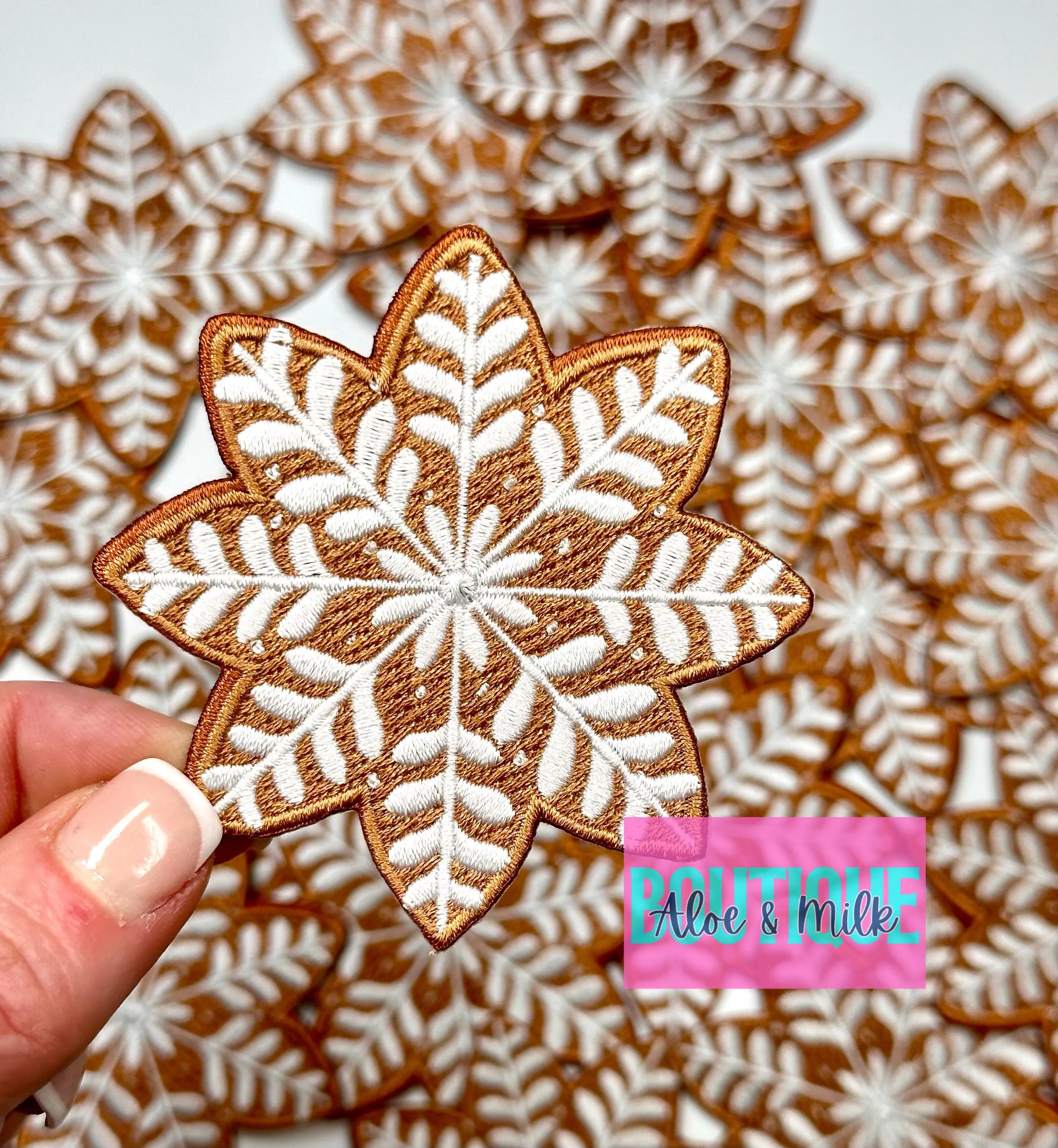 Christmas Ginger Cookie patch, gingerbread cookie, gingerbread patches, christmas patches