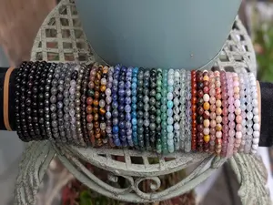 6mm Natural Crystal Bracelets| 37 different materials available| Gemstone beaded Jewelry for Spirituality & Style