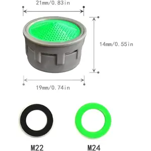 Faucet Aerator, Faucet Flow Restrictor Replacement Parts Insert Sink Aerator for Bathroom (10pcs)