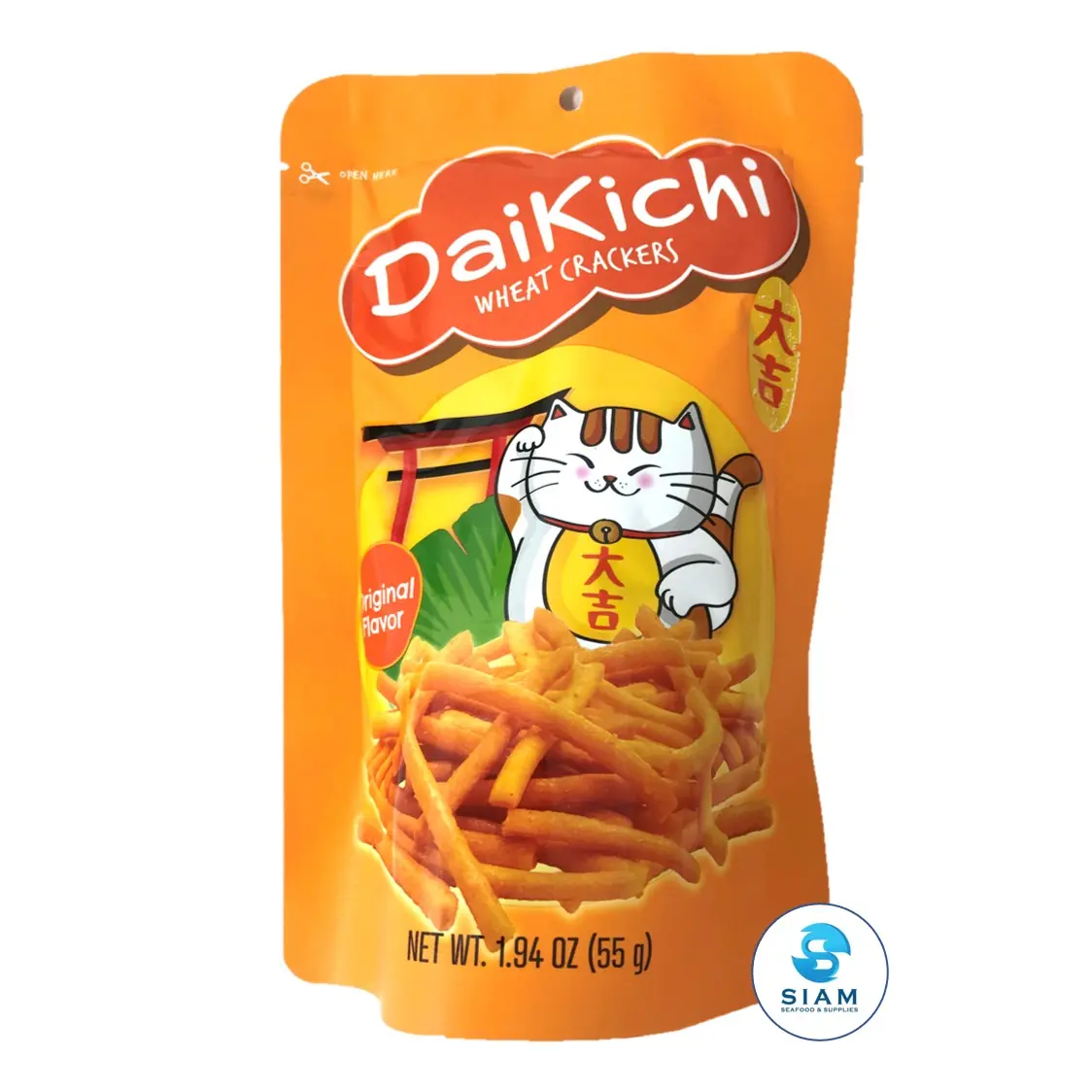 DaiKiChi Wheat Cracker Sticks, Original Flavor (1.94 oz) ขนมขาไก่ ไดคิจิ รสดั้งเดิม